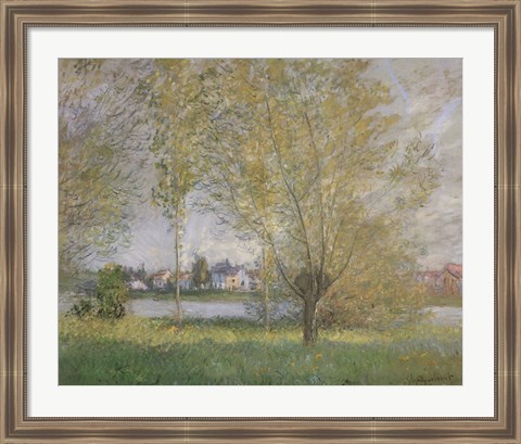 Framed Willows of Vetheuil Print