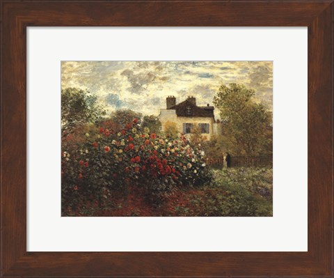 Framed Artist&#39;s Garden in Argenteuil Print