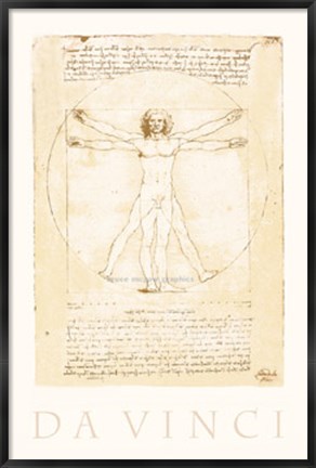 Framed Vitruvian Man Print