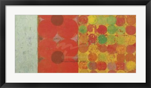 Framed Flowers and Dots #1 Print