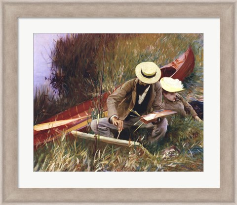 Framed Out-of-Doors Study (formerly known as Paul Helleu Sketching with His Wife) Print