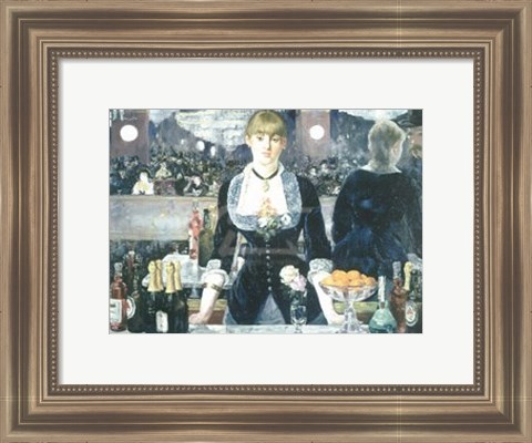 Framed Bar at the Folies-Bergere Print