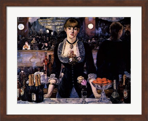 Framed Bar at the Folies-Bergere Print