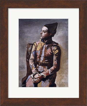 Framed Portrait of a Harlequin Print