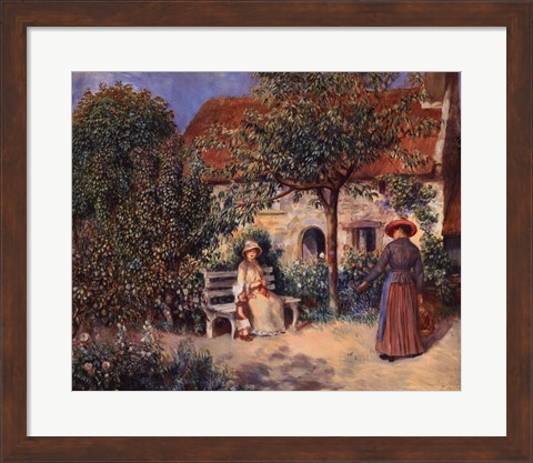 Framed Garden Scene in Brittany, c. 1886 Print