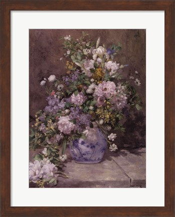 Framed Spring Bouquet, 1866 Print