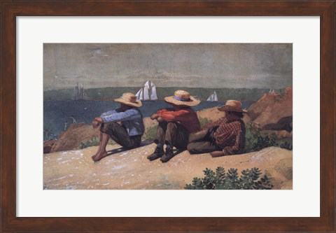 Framed On the Beach, 1875 Print