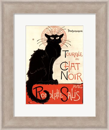 Framed Tournee du Chat Noir Print