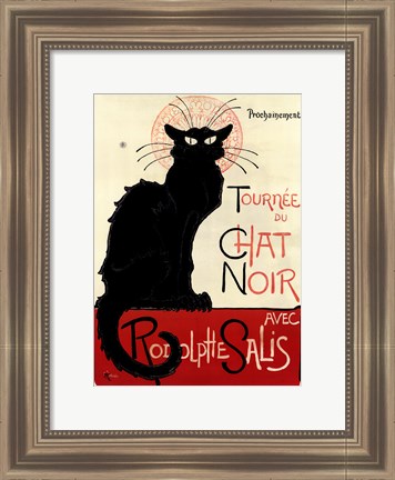 Framed Tournee du Chat Noir Print