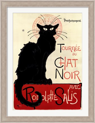 Framed Tournee du Chat Noir Print