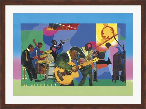 Framed Jammin&#39; at the Savoy Print