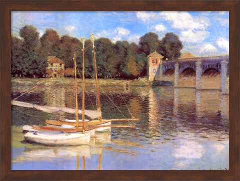 Framed Bridge at Argenteuil Print