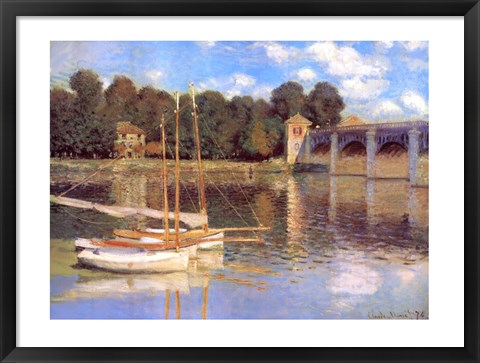 Framed Bridge at Argenteuil Print