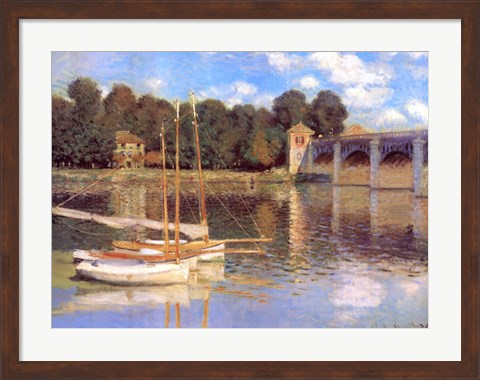 Framed Bridge at Argenteuil Print