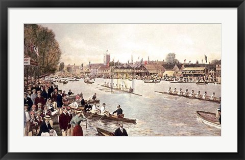 Framed Henley the Finish [Leander and London]Pm Print