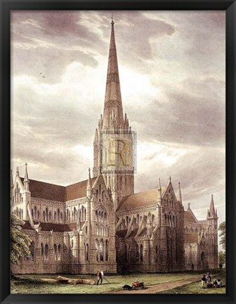 Framed Salisbury Cathedral Pm Print