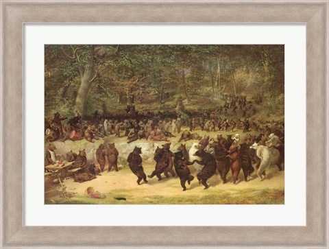 Framed Bear Dance, c.1870 Print