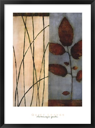 Framed Quiet Leaves Print