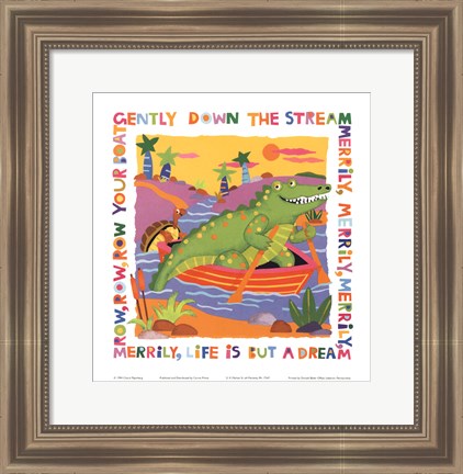 Framed Row Your Boat Print