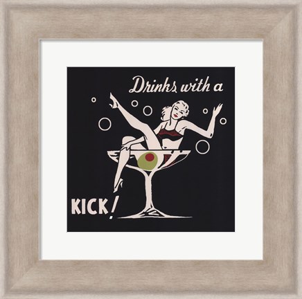 Framed Drinks with a Kick Print