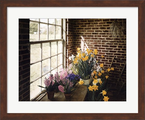 Framed Flower House Morning Print