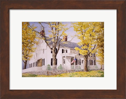 Framed Picket Fence Print