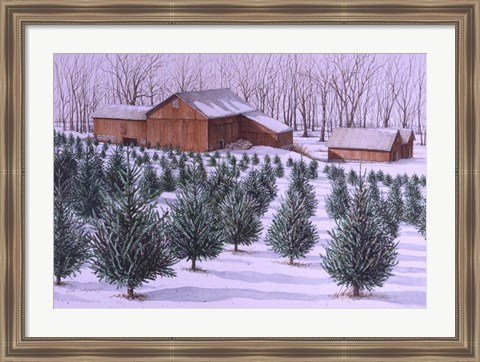 Framed Xmas Tree Farm Print