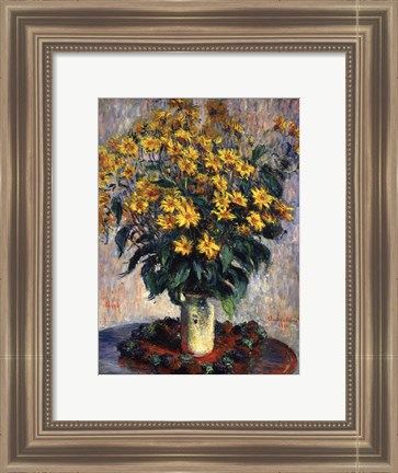 Framed Jerusalem Artichoke Flowers, 1880 Print