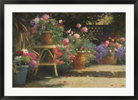 Framed Potted Flowers Print