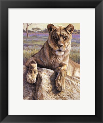 Framed Serengeti Lioness Print