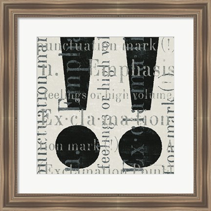 Framed Punctuated Text I Print