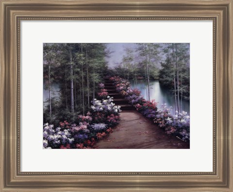 Framed Bridge of Flowers Print