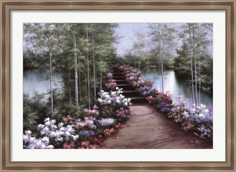 Framed Bridge of Flowers Print