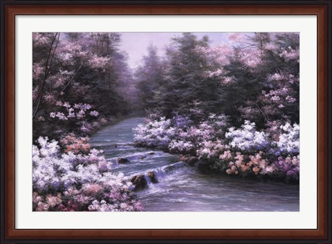 Framed River Cascade Print