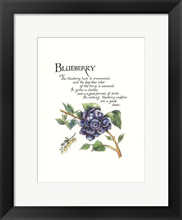 Framed Blueberry Print