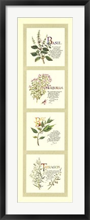 Framed Kitchen Herbs I Print