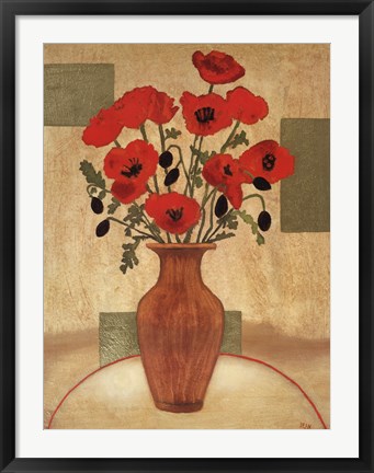 Framed Crimson Poppies Print