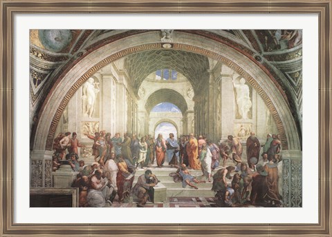 Framed School of Athens, c.1511 Print