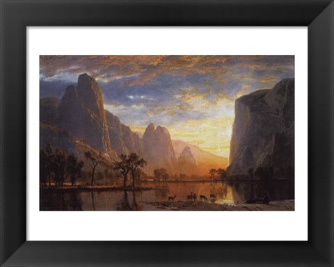 Framed Valley of the Yosemite Print