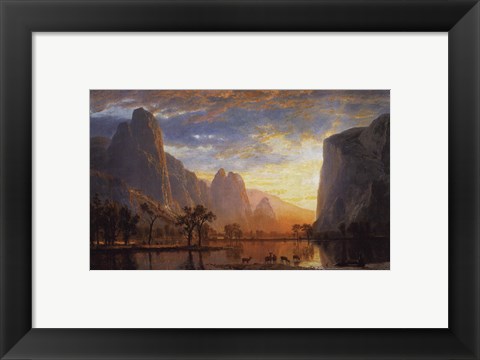 Framed Valley of the Yosemite Print