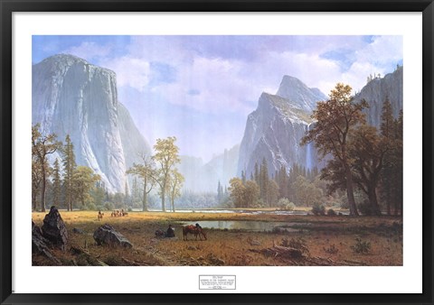 Framed Looking Up the Yosemite Valley Print