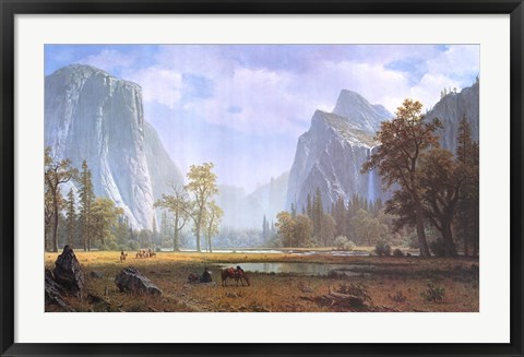 Framed Looking Up the Yosemite Valley Print