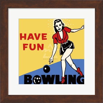 Framed Have Fun Bowling Print