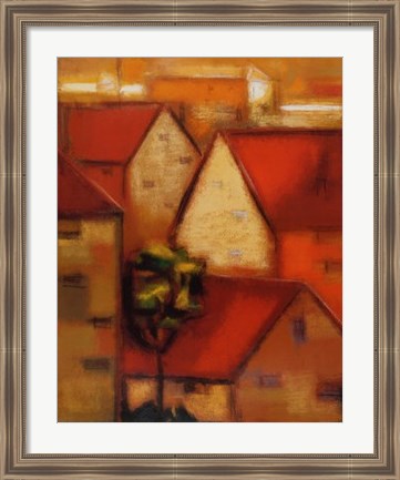 Framed Rooftops I Print