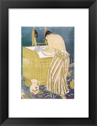 Framed Woman Bathing Print