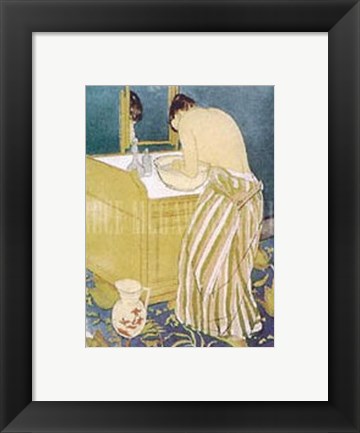 Framed Woman Bathing Print