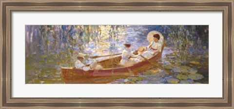 Framed Boating on the Marsh Print