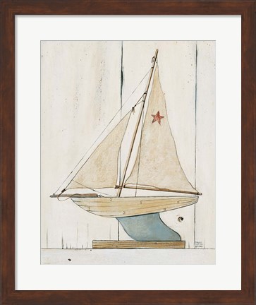 Framed Pond Yacht II Print