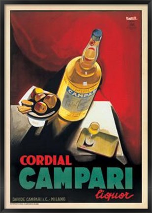 Framed Cordial Campari Print