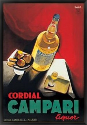 Framed Cordial Campari Print